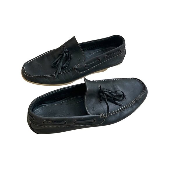 Ermenegildo Zegna black leather casual shoes size 10 main image 5